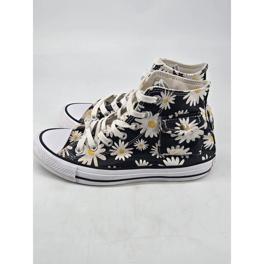 Converse All Star Pocket Hi-Top Daisies Floral Print Canvas Sneaker Shoe Sz 7 - Picture 3 of 11